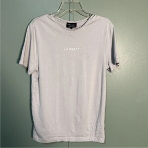 Sonneti London Soft Gray Plain Short Sleeve T-Shirt Men Size Small